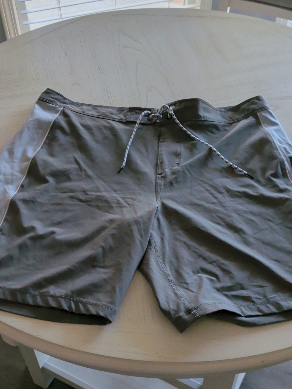 Hurley Men's Gray Swim Board Shorts with Contrast Piping